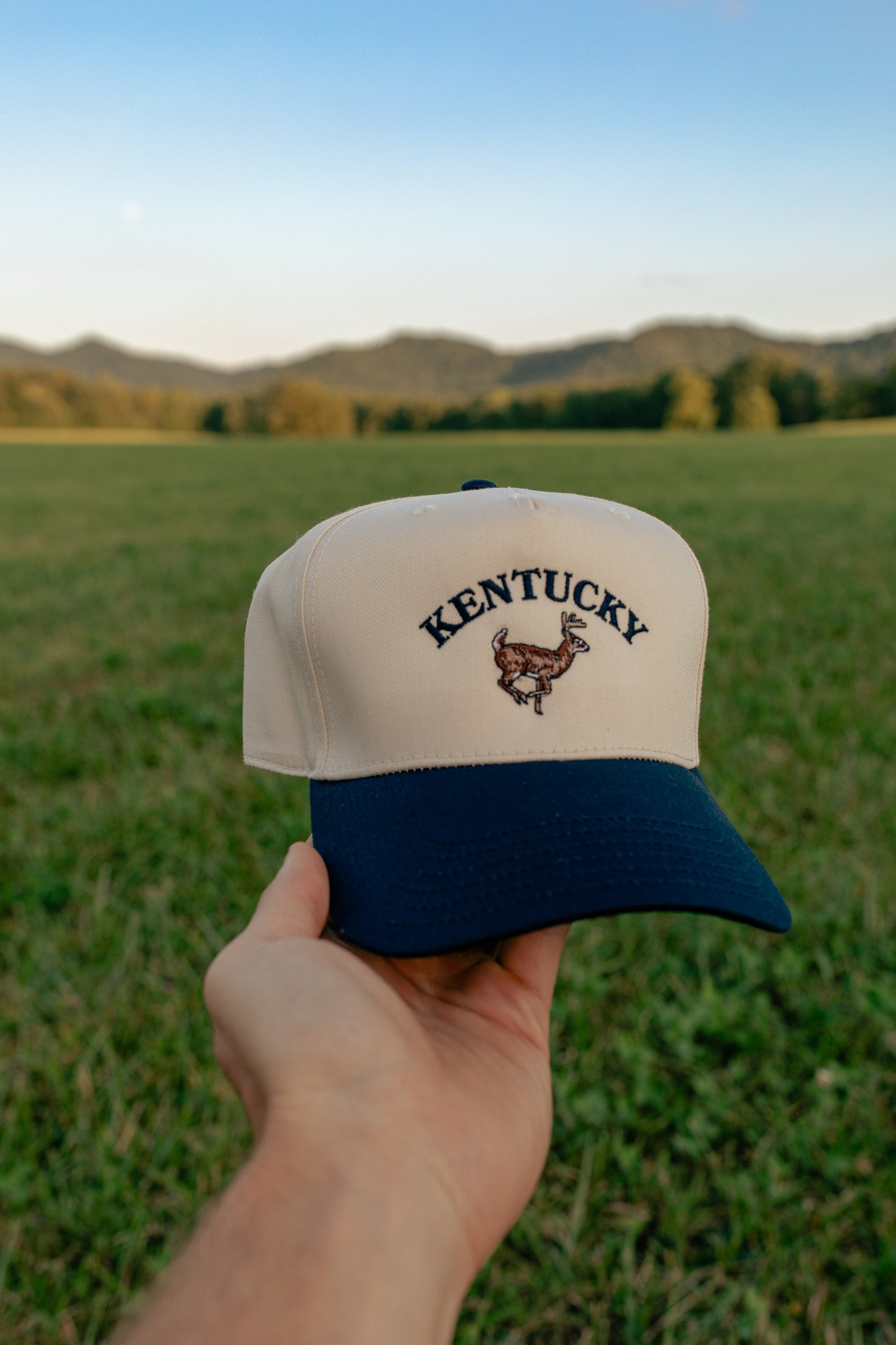 Kentucky Buck Hat ( Navy & Natural )
