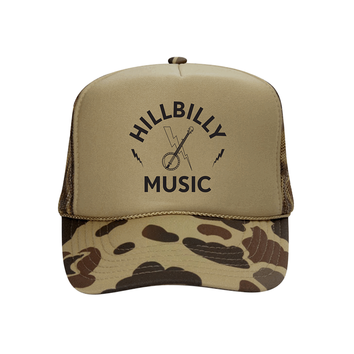 Hillbilly Music Trucker Hat (Camo)