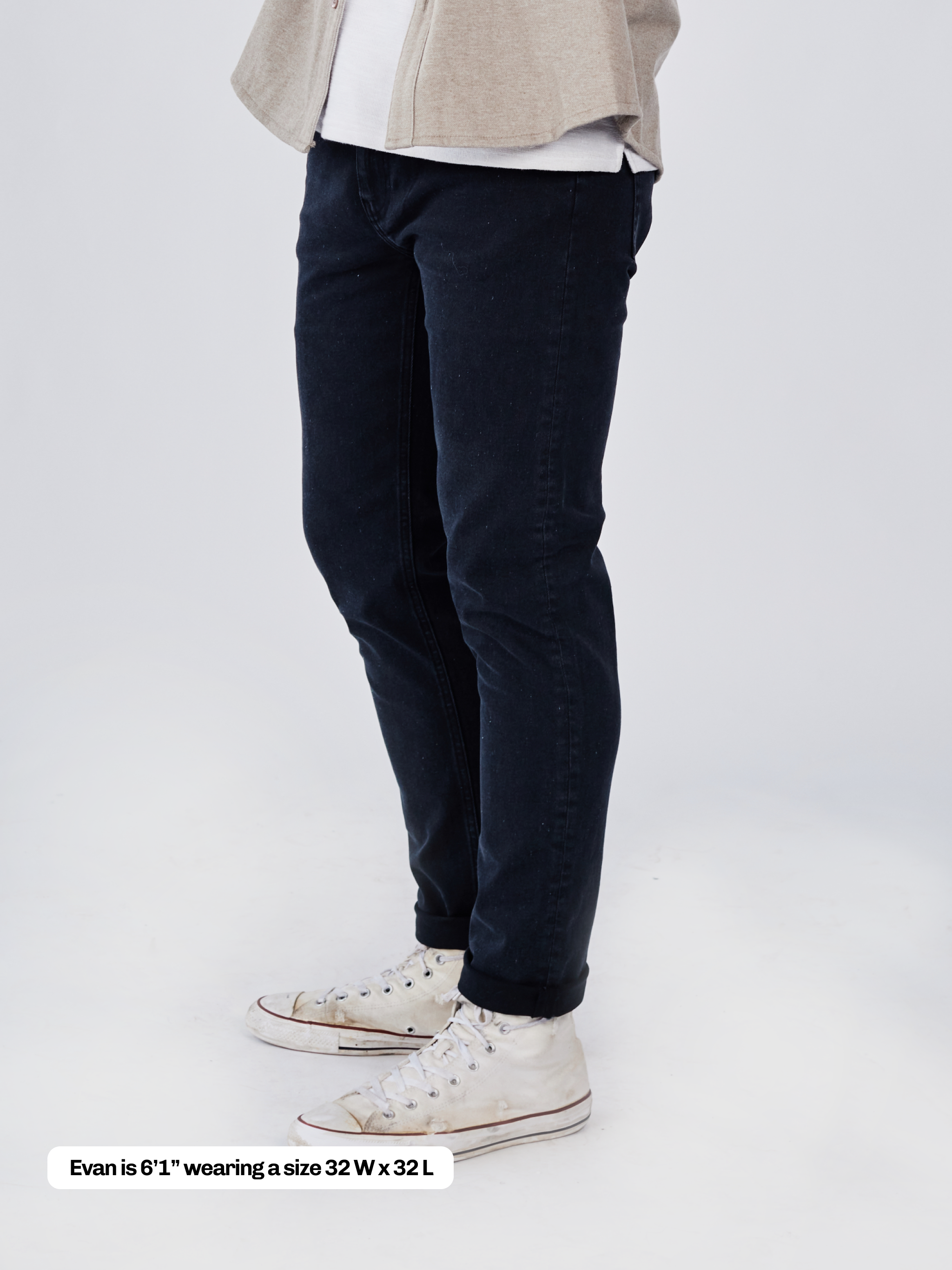 Men's Regular Recycled Stretch Jean - Stone Black