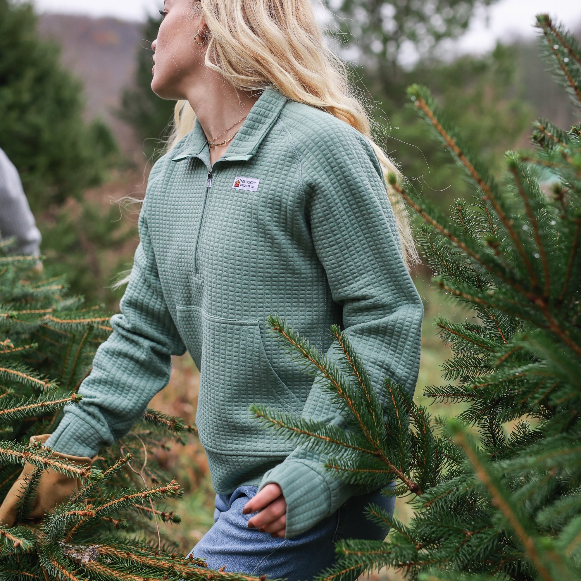 Men's Waffle 1/4 Zip Pullover Navy - Premium Outdoor Layering
