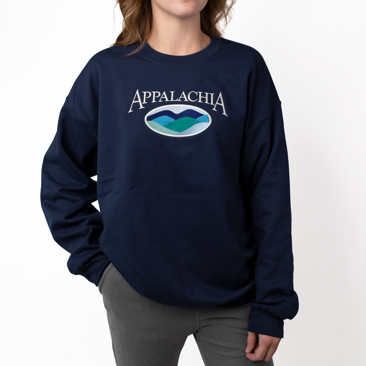Appalachia Embroidered Crewneck (Navy)