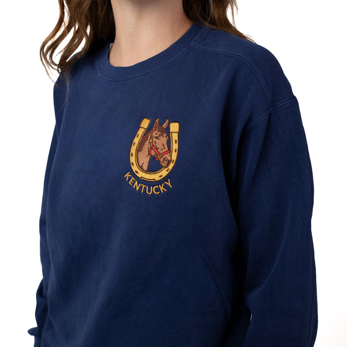 KY Horseshoe Embroidered Sweater