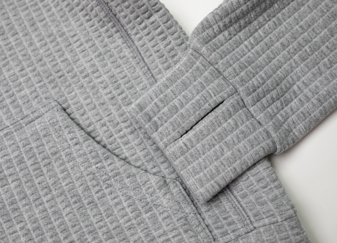 Women's Waffle 1/2 Zip (Ash)