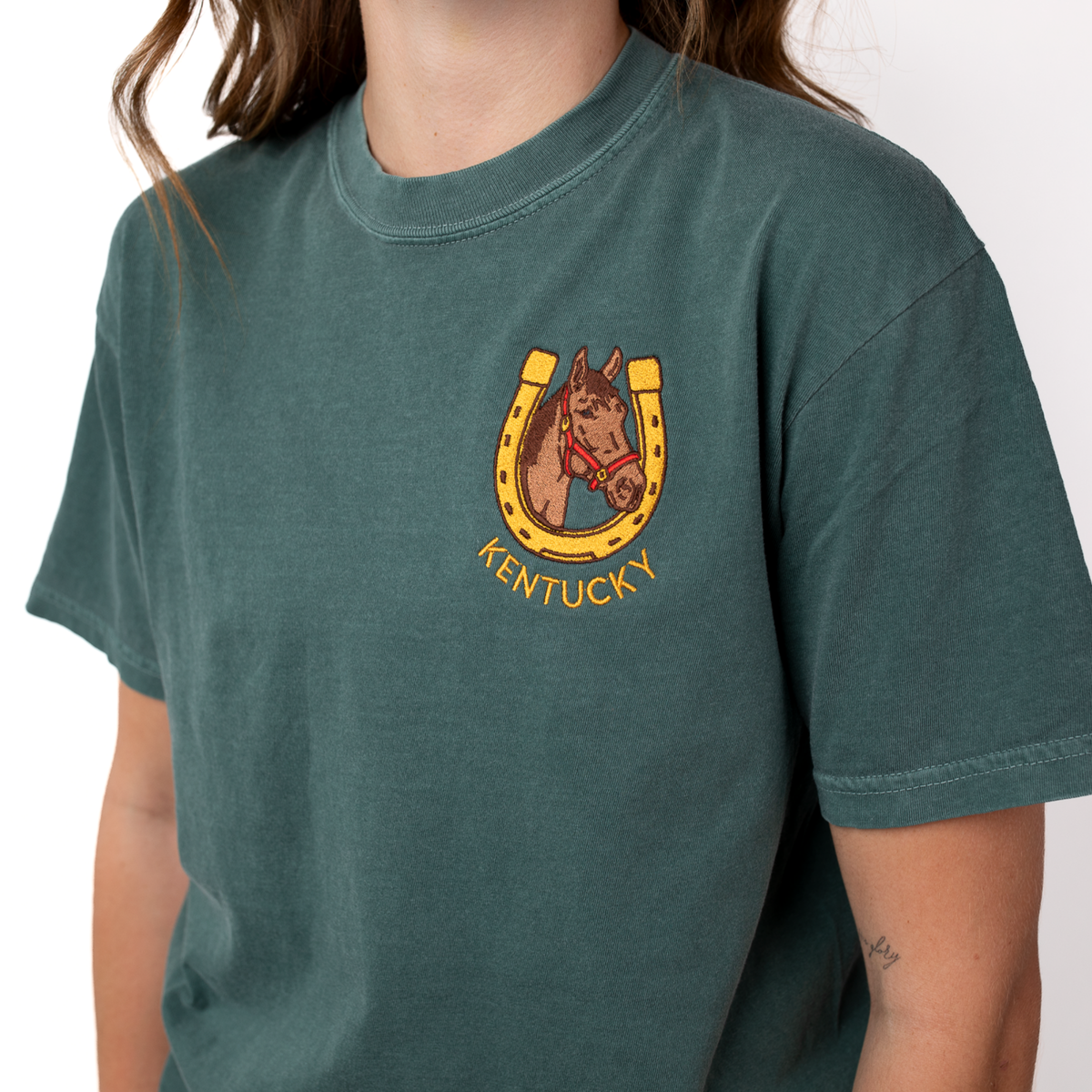 KY Horseshoe Embroidered Tee