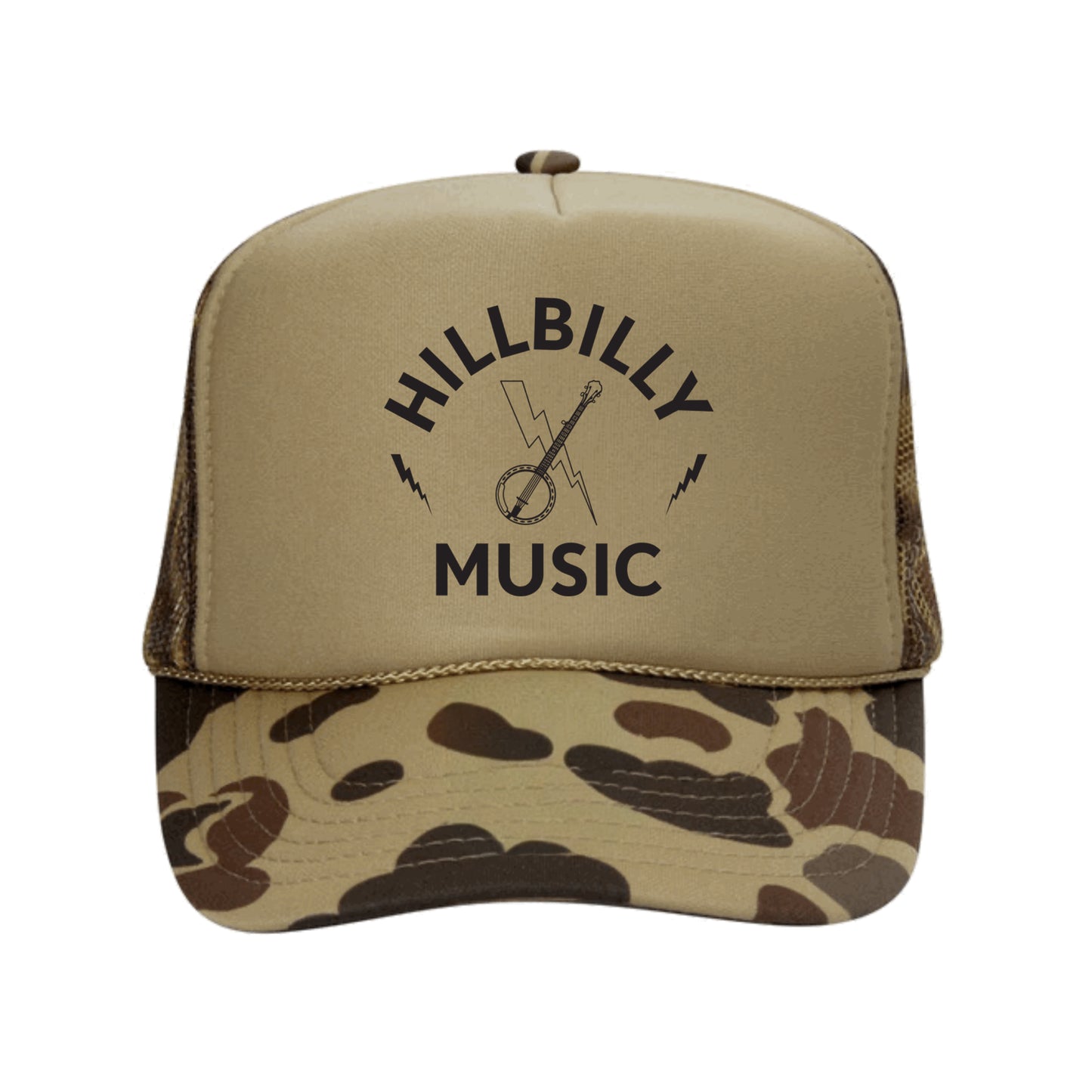 Hillbilly Music Trucker Hat (Camo)