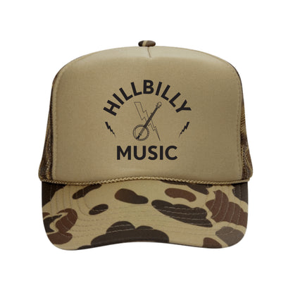 Hillbilly Music Trucker Hat (Camo)