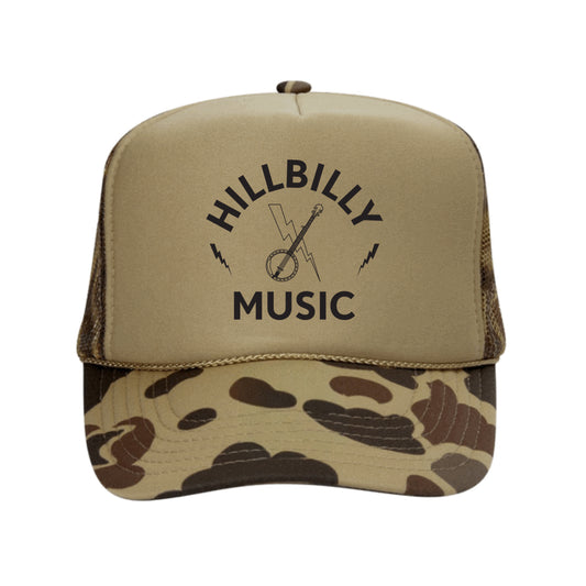 Hillbilly Music Trucker Hat (Camo)
