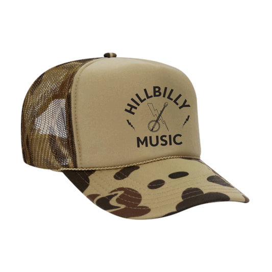 Hillbilly Music Trucker Hat (Camo)