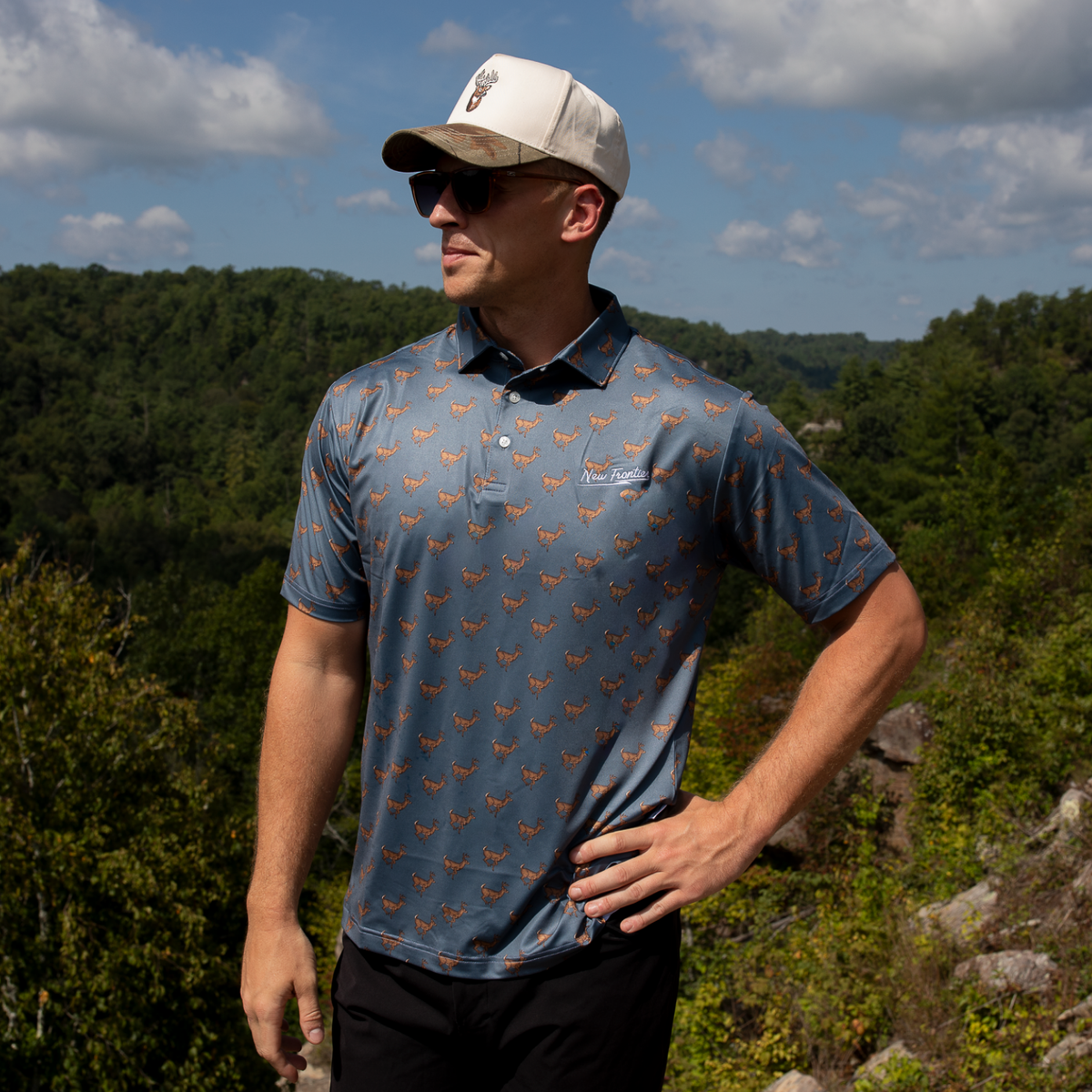 New Frontier Performance Polo ( Whitetail Deer )