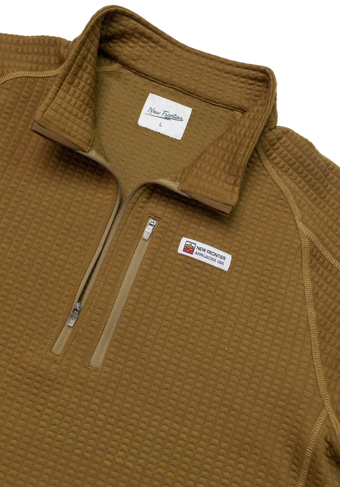 Men's Waffle 1/4 Zip Pullover (Yellowstone)