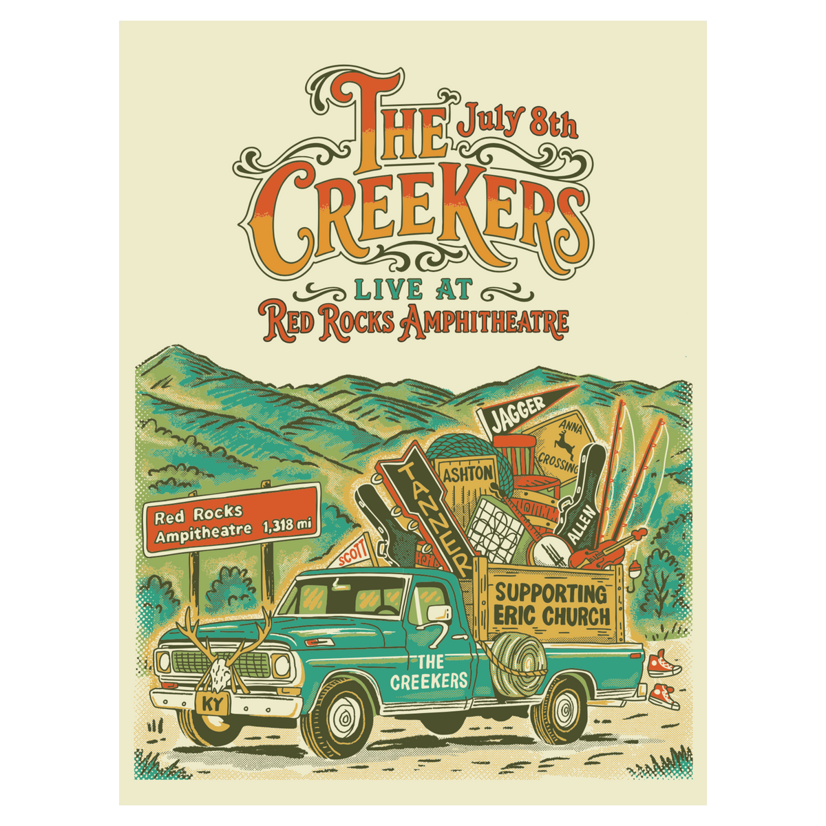 The Creekers Red Rocks Poster