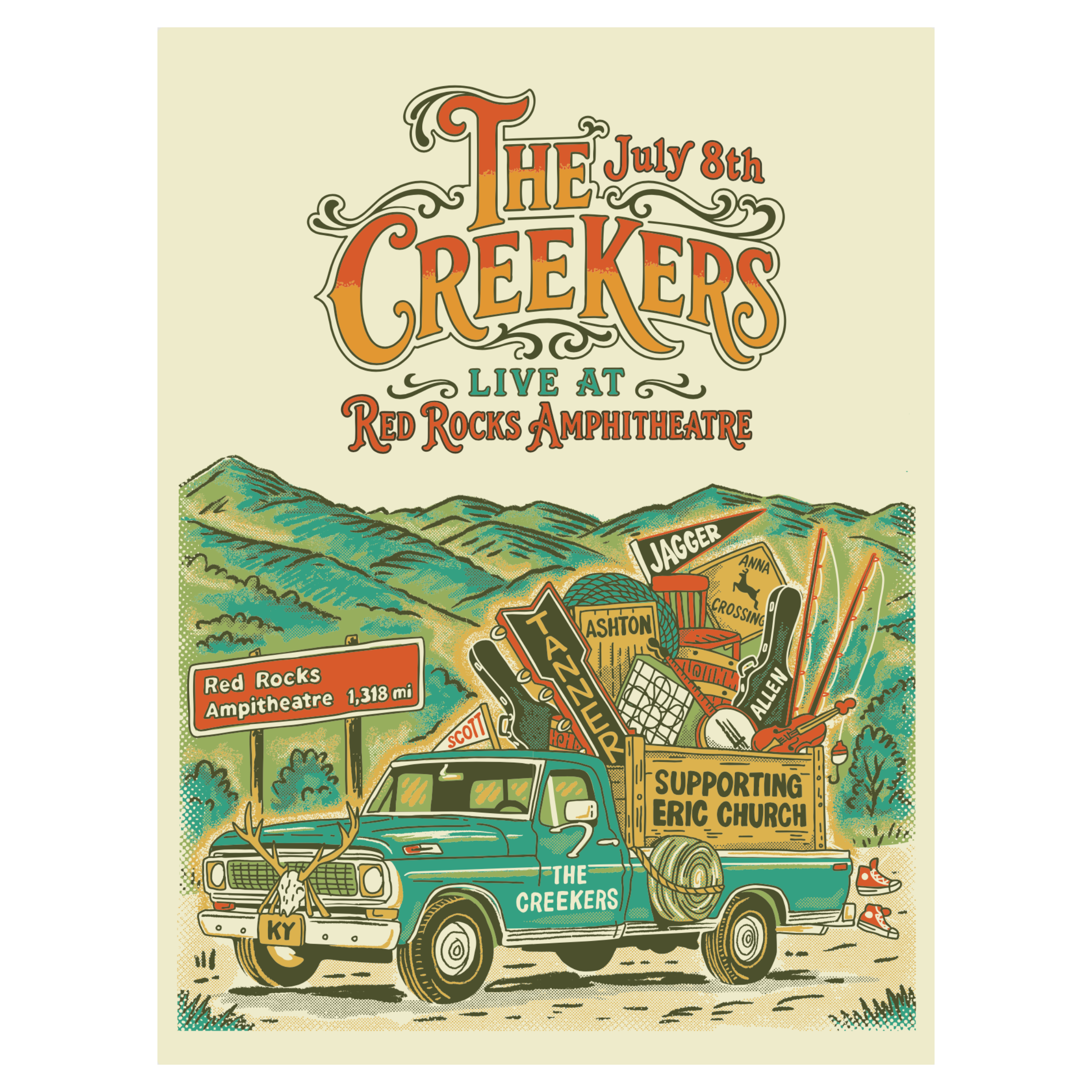 The Creekers Red Rocks Poster