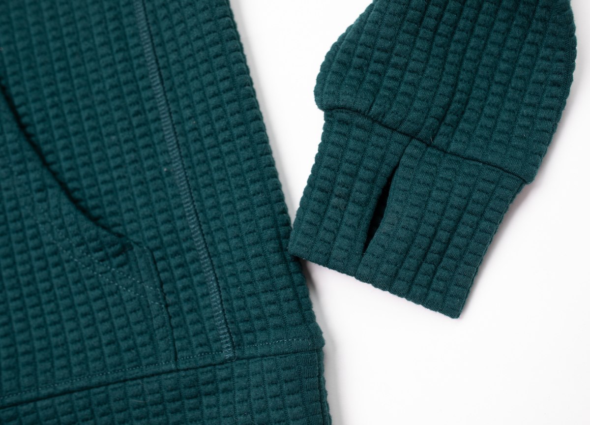 Women's Waffle 1/2 Zip (Forest)