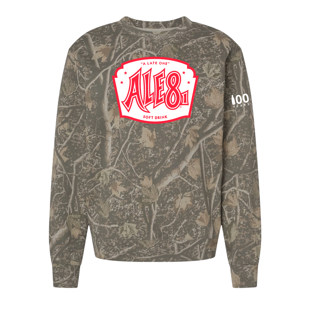 ALE-8-ONE CAMO CREWNECK