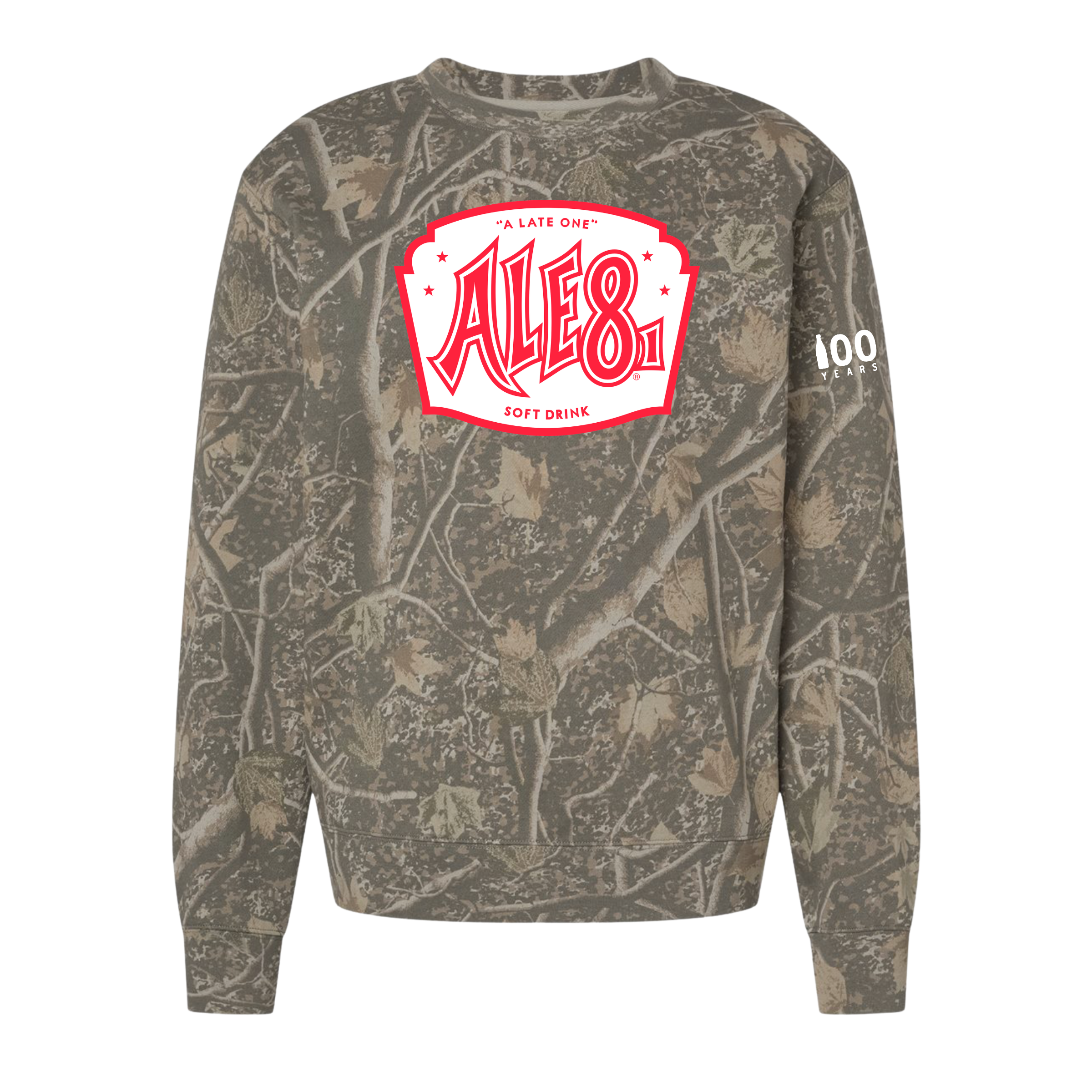ALE-8-ONE CAMO CREWNECK