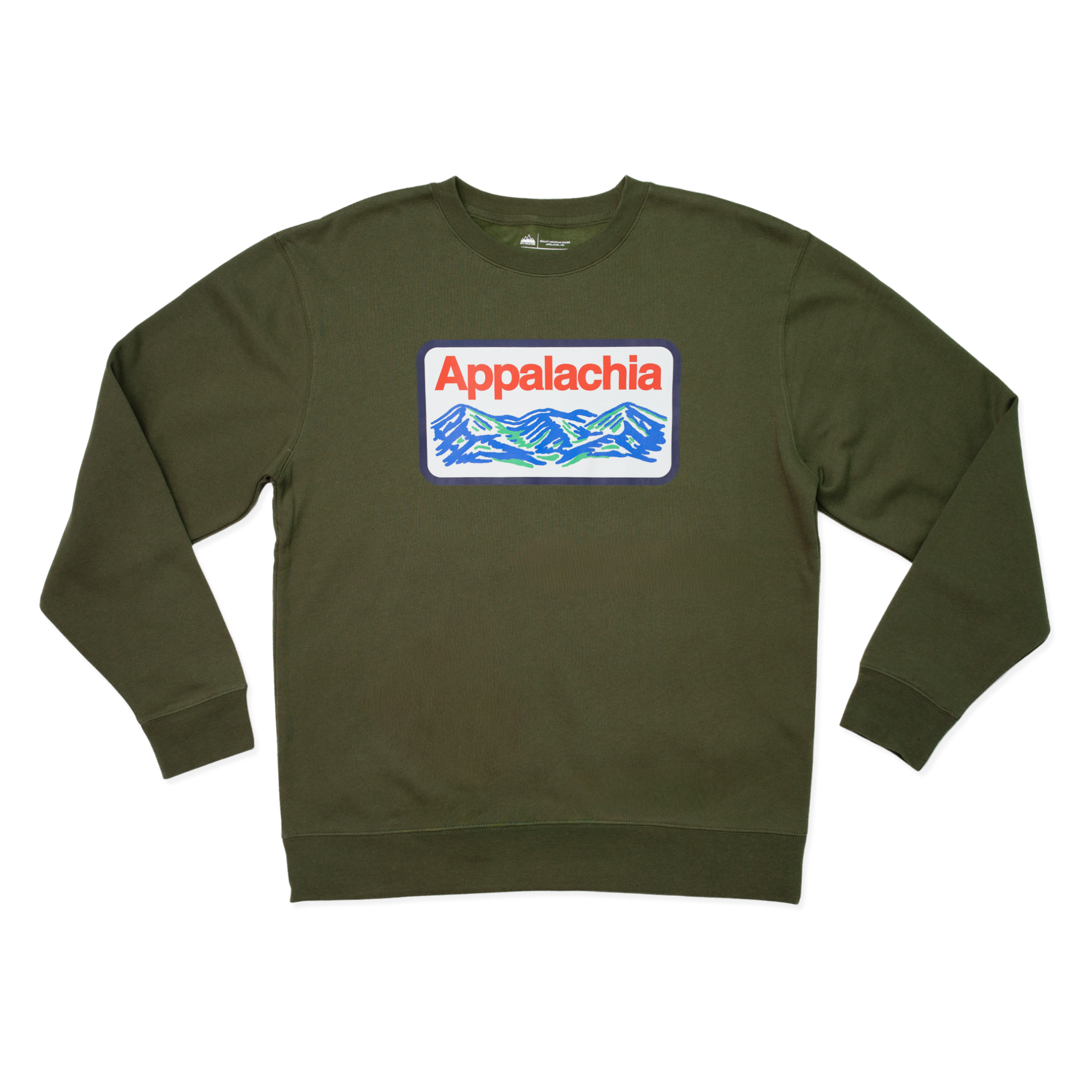 Appalachia Patch Crewneck (Deep Olive)