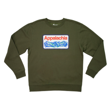 Appalachia Patch Crewneck (Deep Olive)