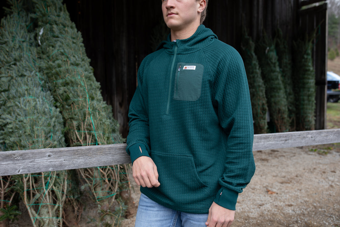 Men's Waffle Tech Hoodie (Forest)