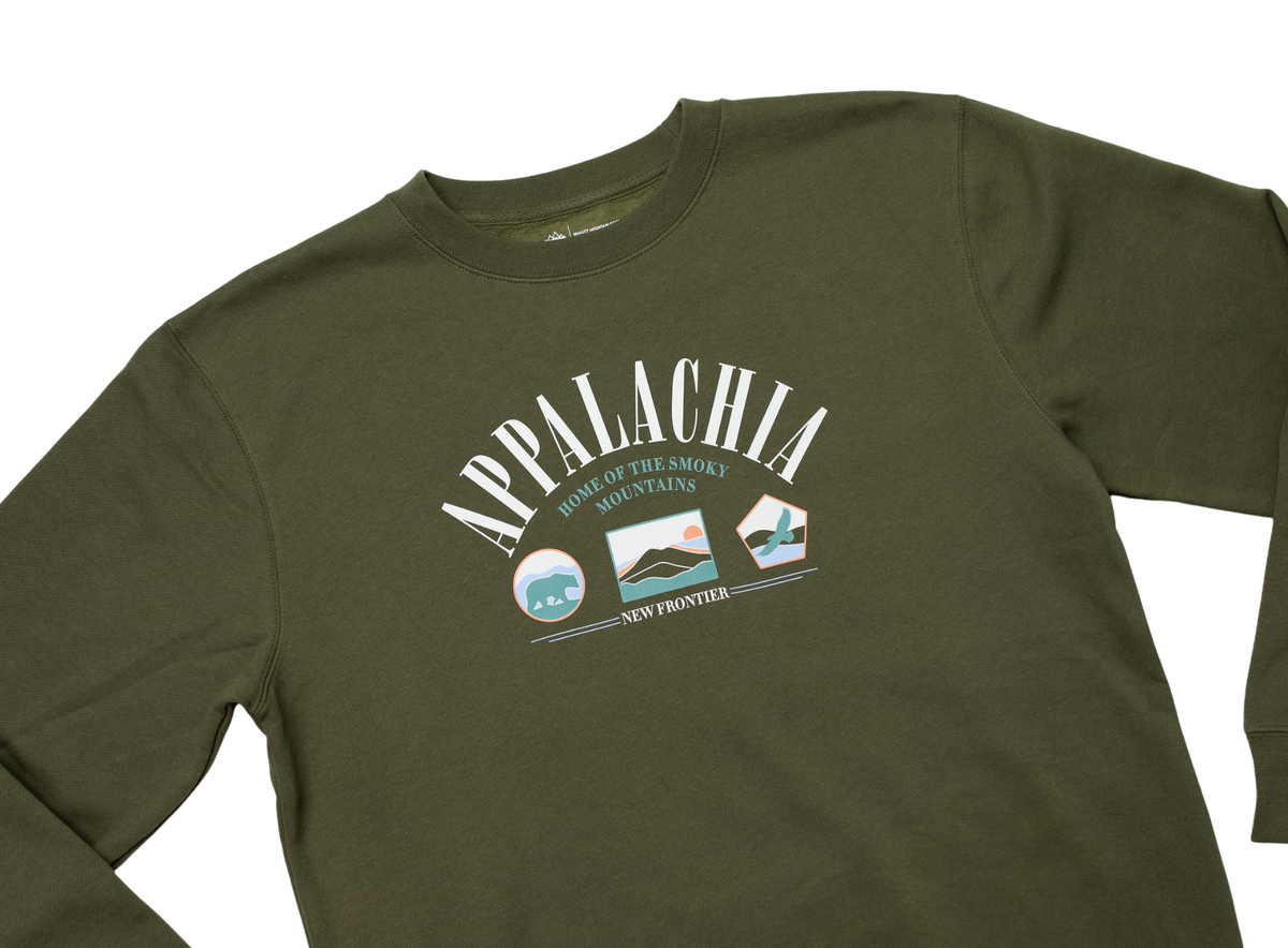 90's Appalachia Crewneck (Deep Olive)