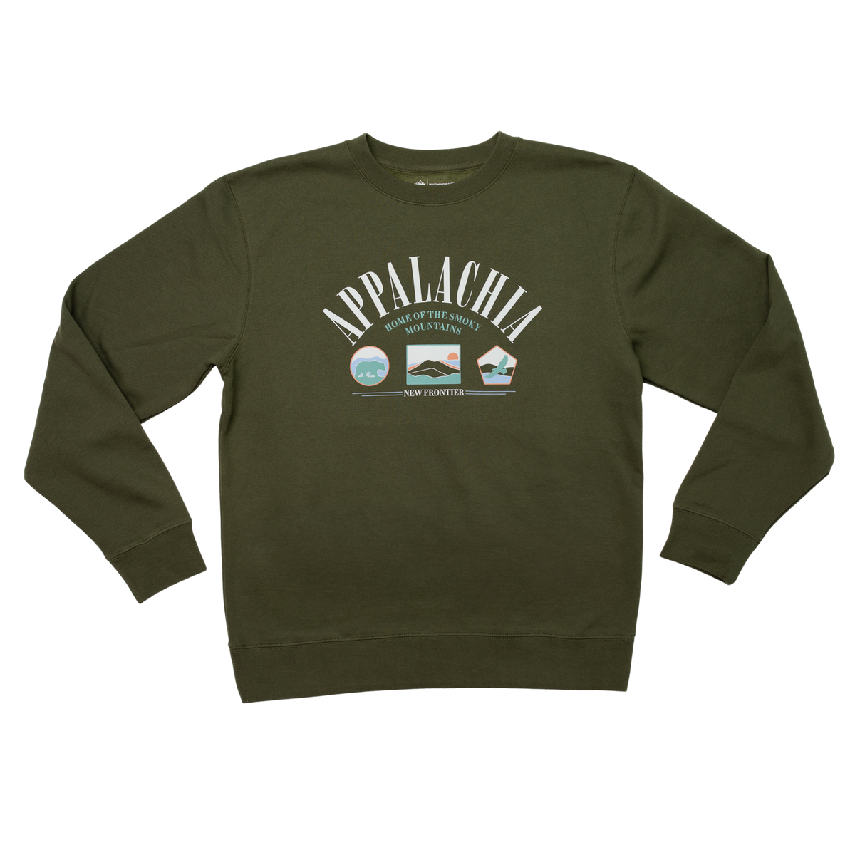 90's Appalachia Crewneck (Deep Olive)