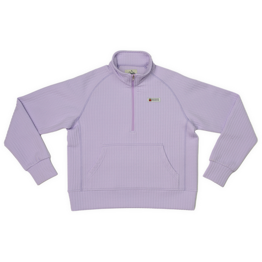Women's Waffle 1/2 Zip (Lilac)