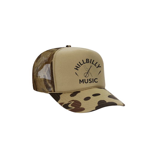Hillbilly Music Trucker Hat (Camo)