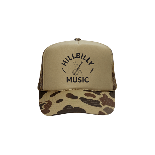 Hillbilly Music Trucker Hat (Camo)