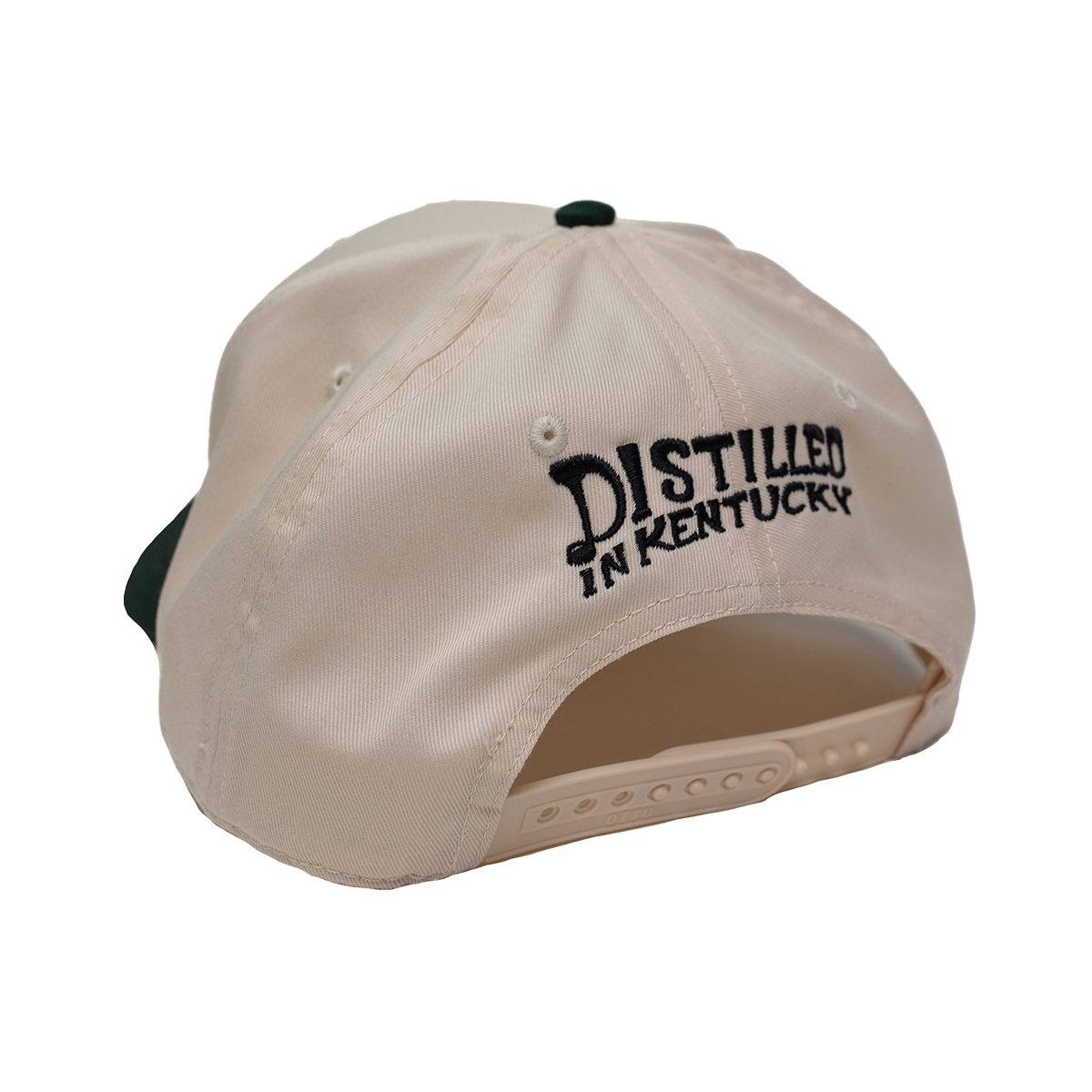 Fox Hat Distilled in Kentucky - Off White Forest Green Snapback