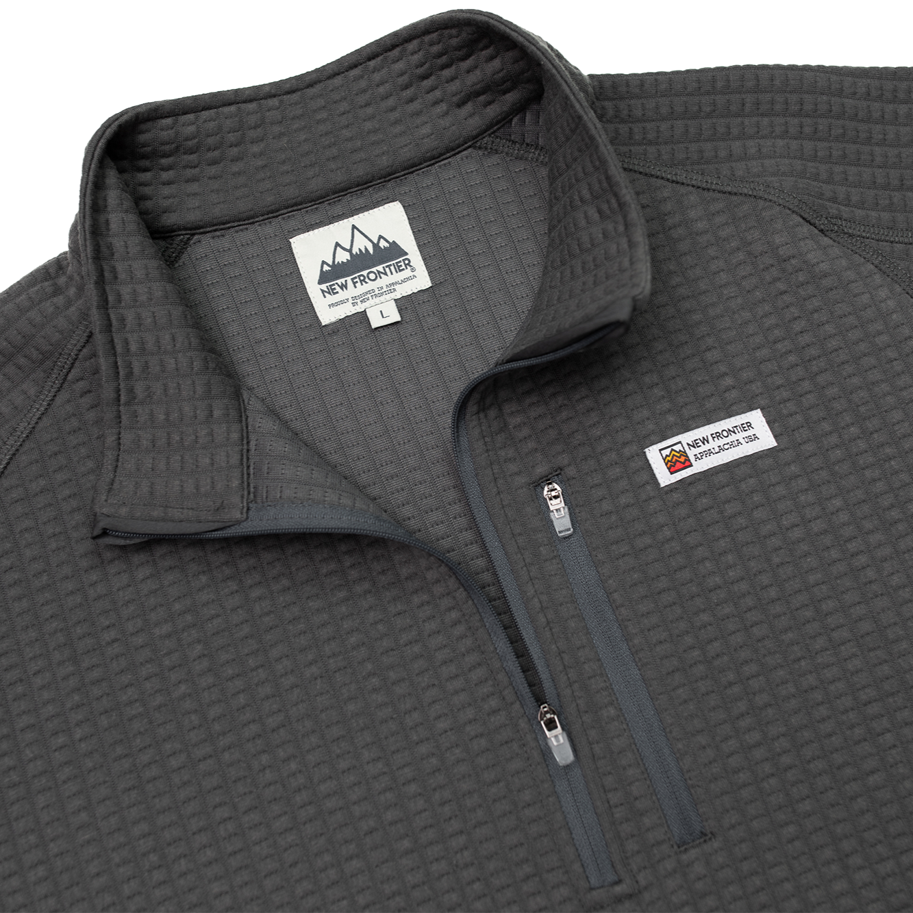 Men's Waffle 1/4 Zip Pullover (Carbon)