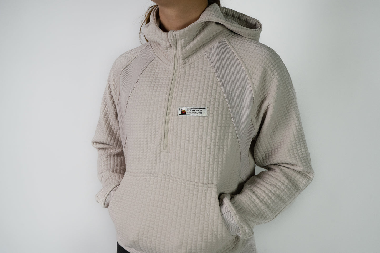 Women's Waffle Tech Hoodie (Stone)