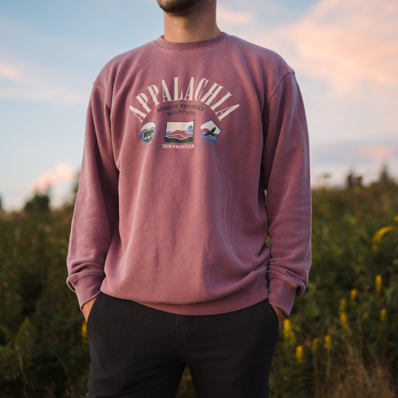 90's Appalachia Crewneck (Cranberry)