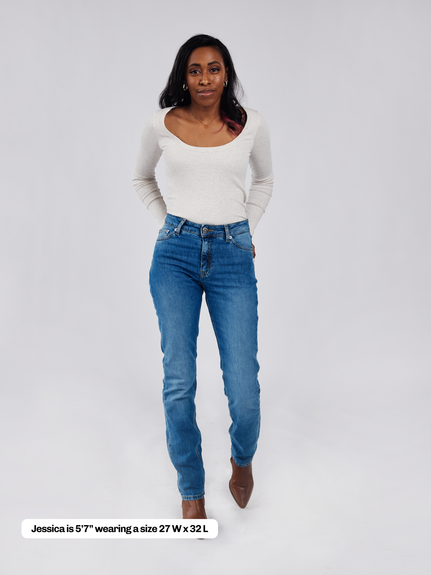 Women's Straight Recycled Jean - Authentic Blue