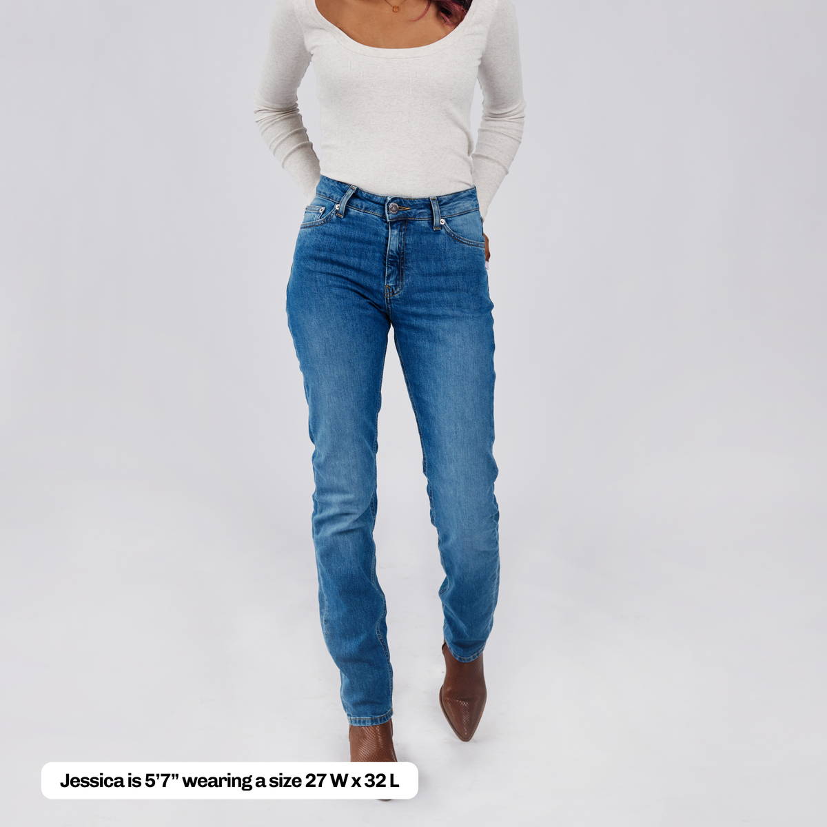 Women's Straight Recycled Jean - Authentic Blue
