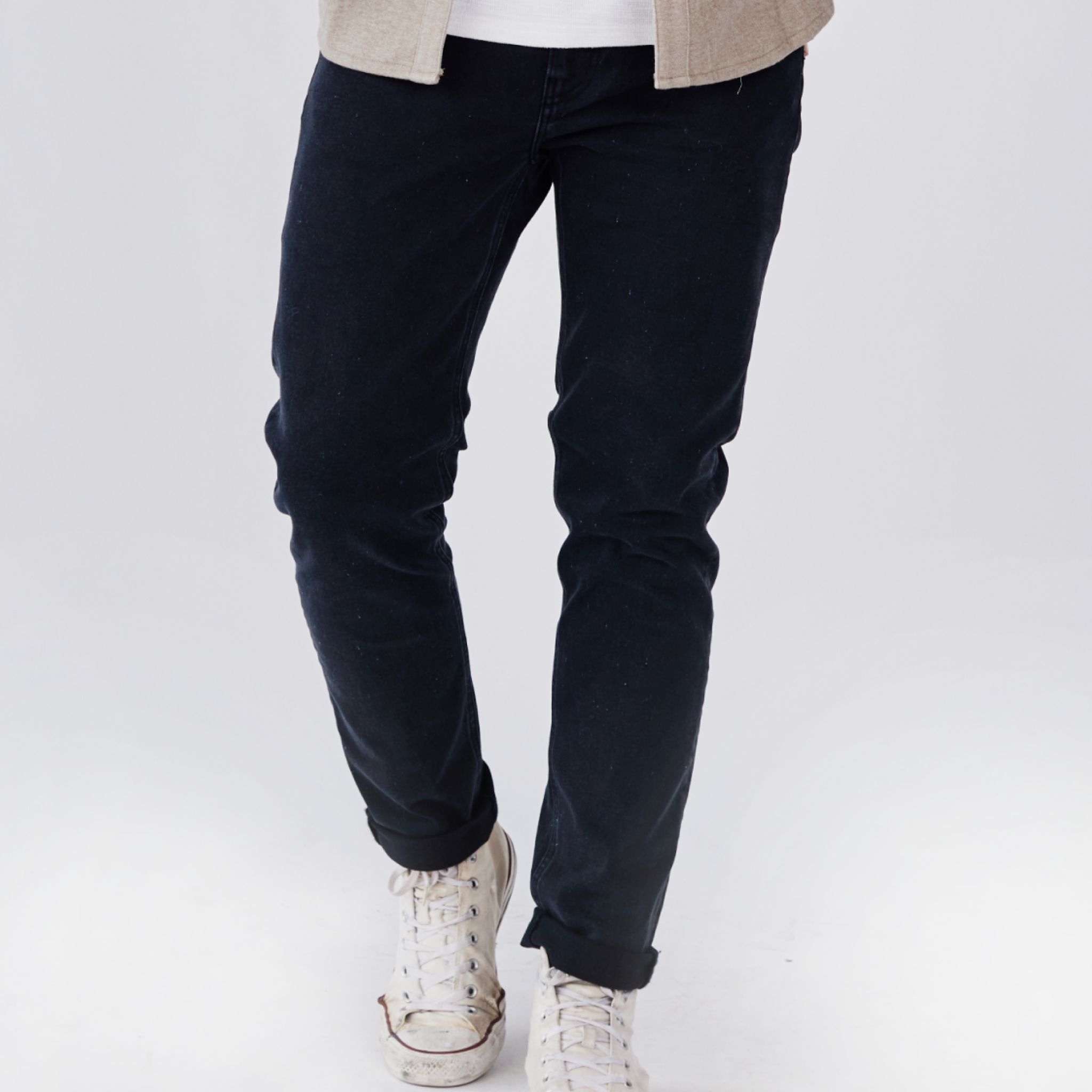 Men's Regular Recycled Stretch Jean - Stone Black