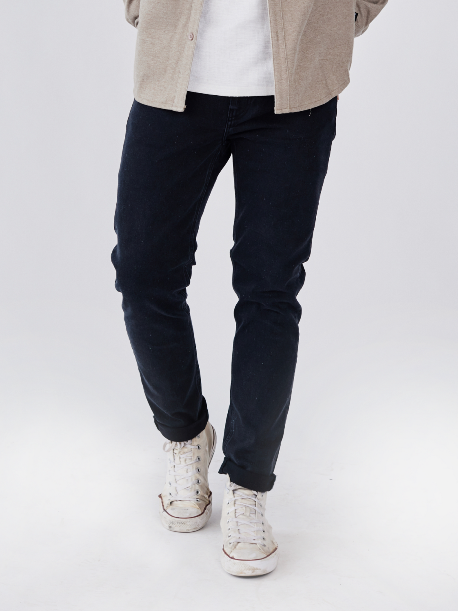 Black Ankle Zip Jeans Slim Fit Jeans BL548 Streetwear Mens Jeans |  Sneakerjeans